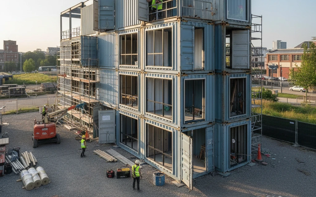 Shipping Container Building Refurb
