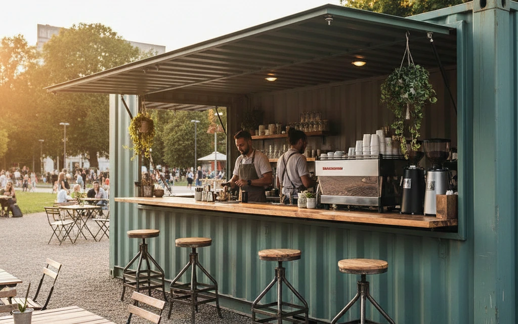 Shipping Container Cafe Build