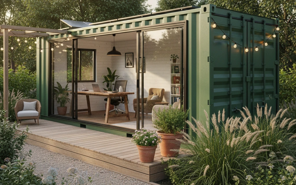 Shipping Container Garden Rooms