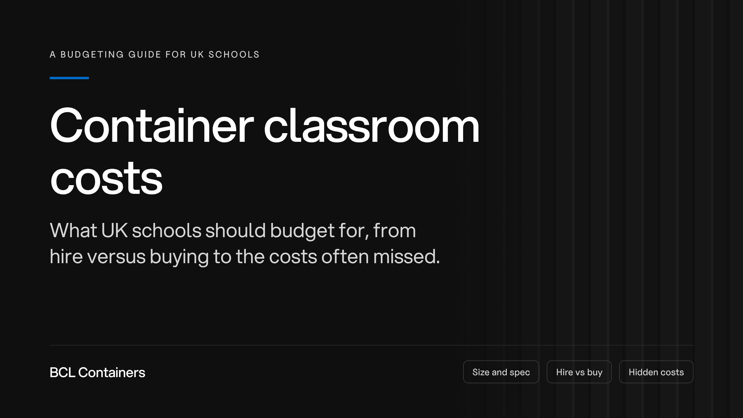 Container classroom costs: what UK schools should budget for